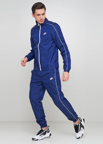 Синий демисезонный костюм (ветровка, брюки) брючный Nike M Nsw Ce Trk Suit Wvn Basic