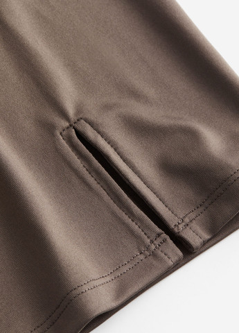 Серо-коричневое кэжуал платье платье-футболка H&M однотонное