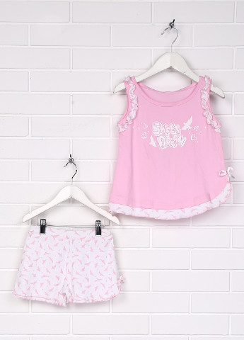 Розовая всесезон пижама (майка, шорты) Bimba