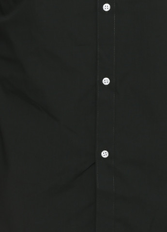 Темно-зеленая кэжуал рубашка однотонная H&M с длинным рукавом