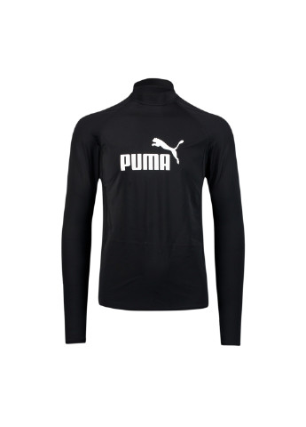 Чорна футболка з довгими рукавами Puma Swim Men Long Sleeve Rash Guard