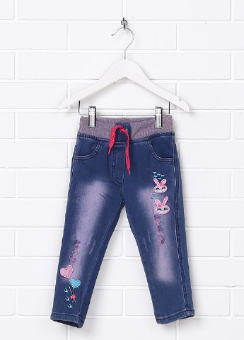 Синие демисезонные джинсы Minia