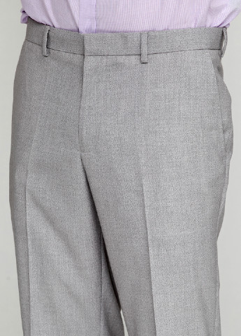 Светло-серые классические демисезонные со средней талией брюки F&F