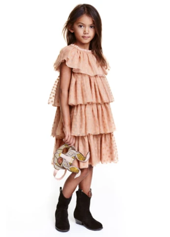 Кофейное платье H&M (88371996)