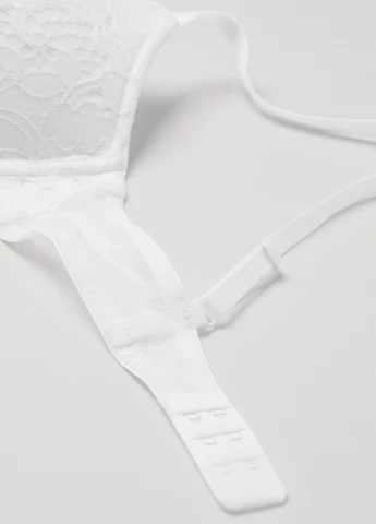Белый бюстгальтер H&M с косточками