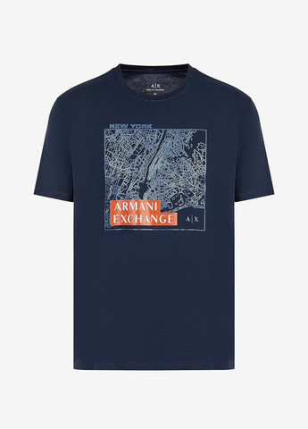 Синяя футболка Armani Exchange