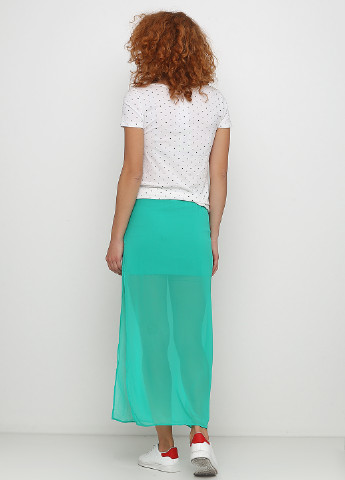 Светло-зеленая кэжуал однотонная юбка H&M