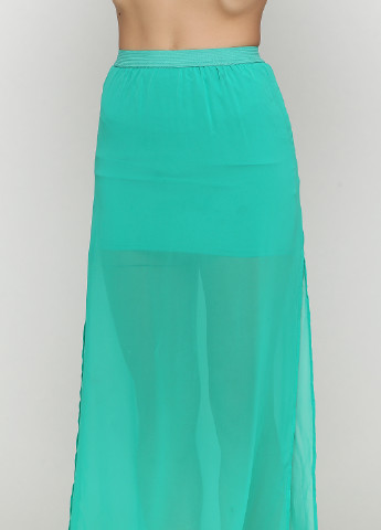 Светло-зеленая кэжуал однотонная юбка H&M