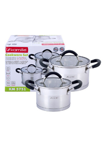 Набор кастрюль KM-5751 4 предмета Kamille (253626254)