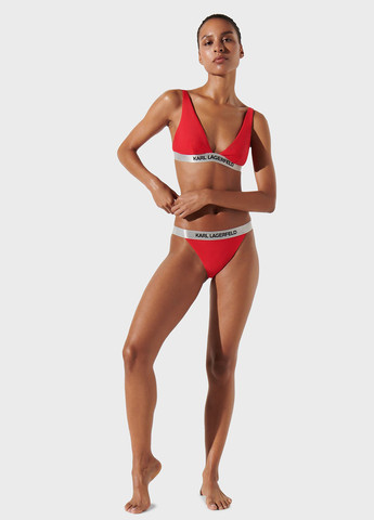 Красные купальные трусики с логотипом Karl Lagerfeld