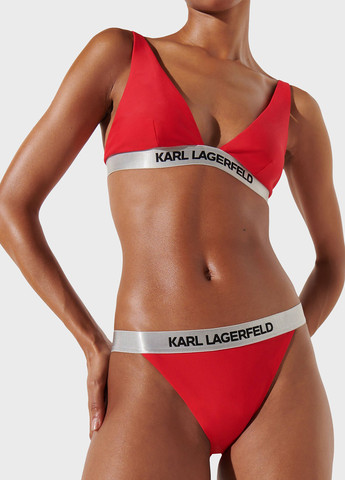 Красные купальные трусики с логотипом Karl Lagerfeld