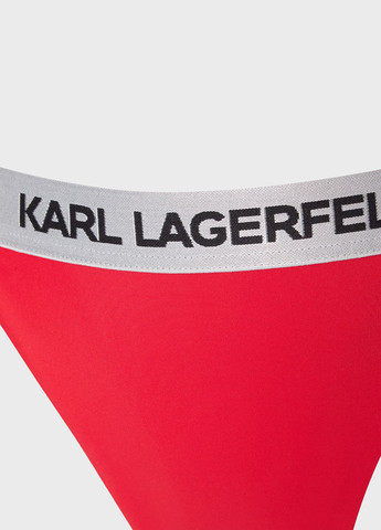 Красные купальные трусики с логотипом Karl Lagerfeld