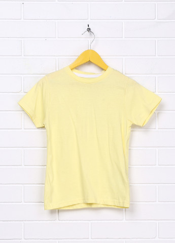 Желтая летняя футболка с коротким рукавом LH