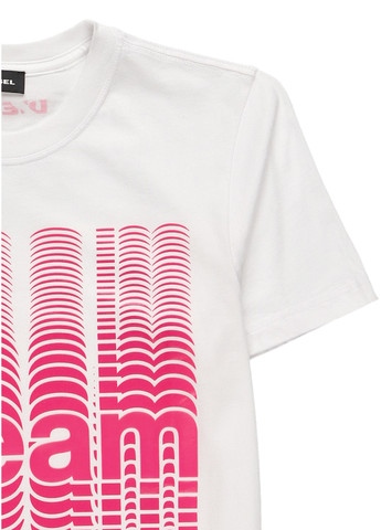 Белая летняя футболка Diesel