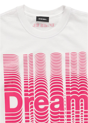 Белая летняя футболка Diesel