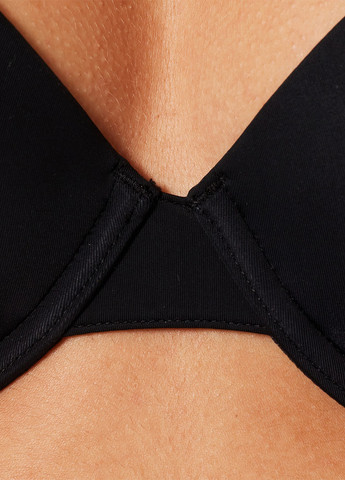 Чорний балконет бюстгальтер Emporio Armani з кісточками поліамід