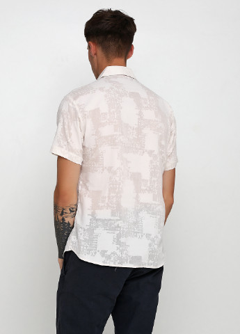 Светло-бежевая кэжуал рубашка с абстрактным узором RW