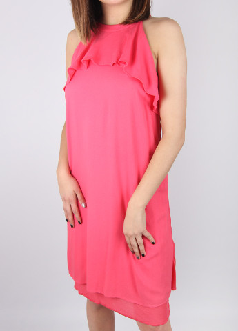 Розовое кэжуал платье Massimo Dutti однотонное