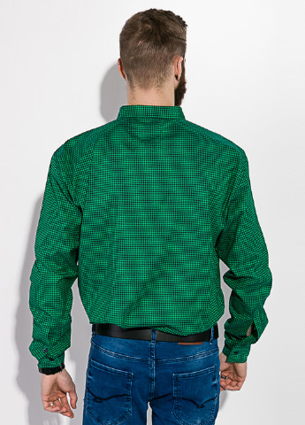 Зеленая кэжуал рубашка в клетку Time of Style с длинным рукавом