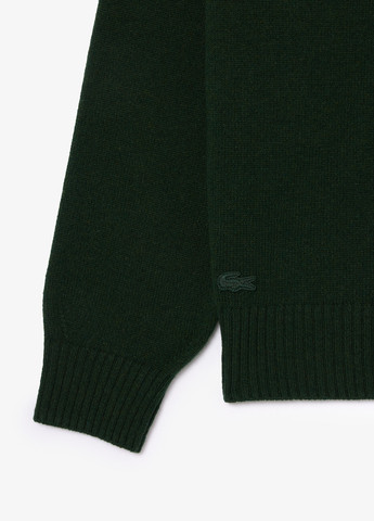 Темно-зеленый демисезонный кардиган Lacoste