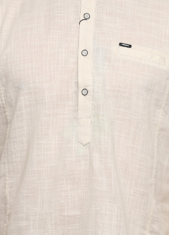 Светло-бежевая кэжуал рубашка меланж Recodar