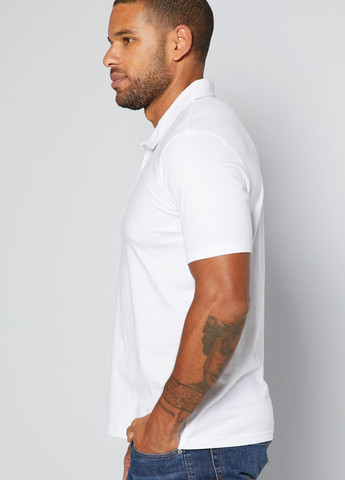 Белая футболка-поло для мужчин Studio однотонная