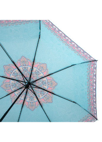 Бірюзова жіноча складна парасолька механічна 96 см ArtRain (255709519)