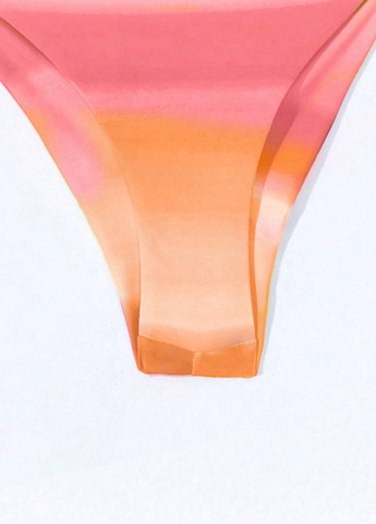 Помаранчевий літній купальник роздільний SHEIN