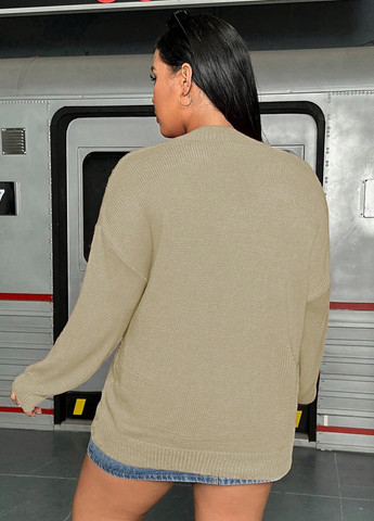 Бежевий демісезонний пуловер пуловер SHEIN