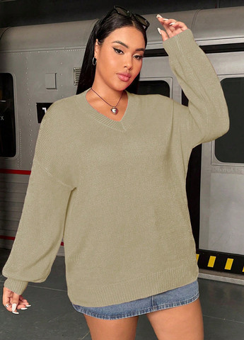 Бежевий демісезонний пуловер пуловер SHEIN