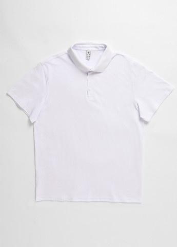 Белая футболка-поло для мужчин CRC однотонная