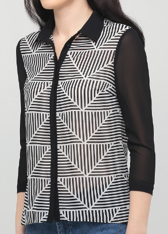 Черно-белая демисезонная блуза Vero Moda