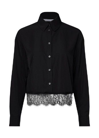 Черная кэжуал рубашка однотонная Calvin Klein