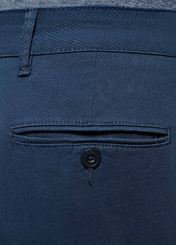 Темно-синие кэжуал демисезонные чиносы брюки Oodji
