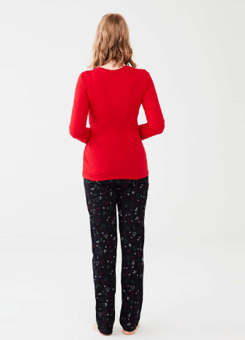 Червона всесезон піжама (лонгслів, штани) лонгслив + брюки U.S. Polo Assn.