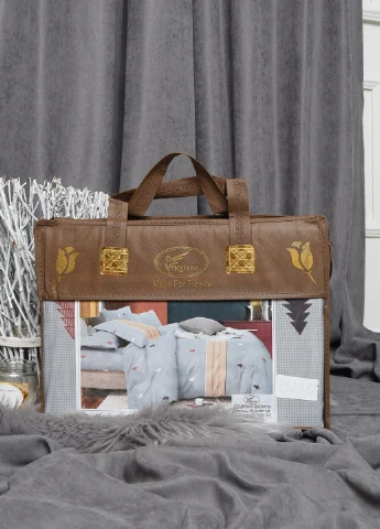 Комплект постельного белья серого цвета евро Let's Shop (256547856)