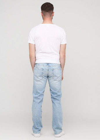 Светло-синие демисезонные прямые джинсы Pepe Jeans