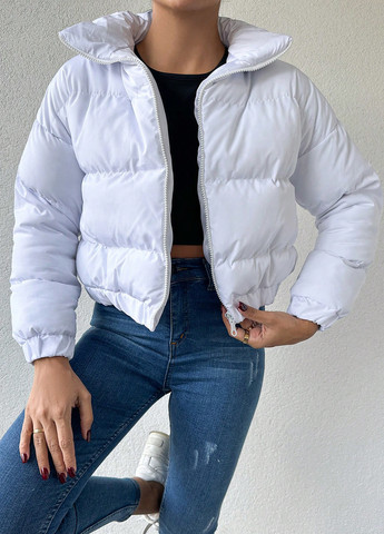 Біла демісезонна куртка SHEIN