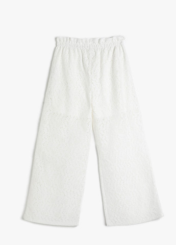 Белые кэжуал летние палаццо брюки KOTON