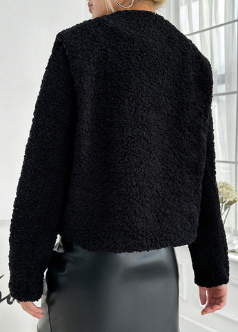 Черный женский жакет SHEIN однотонный - демисезонный