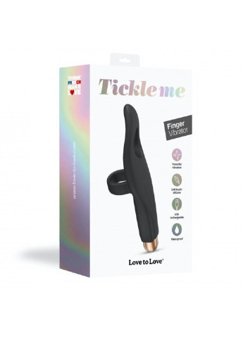 Вибратор на палец Tickle me - BLACK ONYX перезаряжаемый, 3 варианта использования Love To Love (254734324)