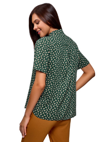 Зеленая летняя блуза Oodji