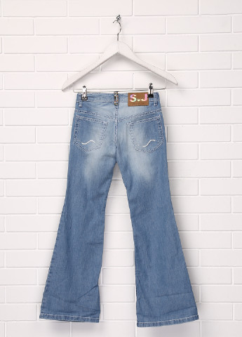 Голубые демисезонные клеш джинсы Simonetta Jeans