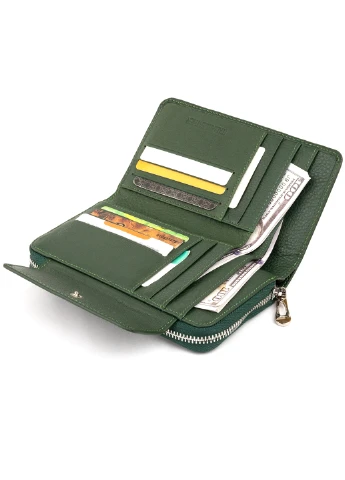 Жіночий шкіряний гаманець 19х9,5х2,5 см st leather (252127699)