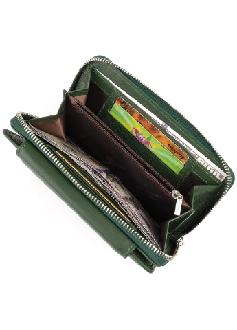 Жіночий шкіряний гаманець 19х9,5х2,5 см st leather (252127699)