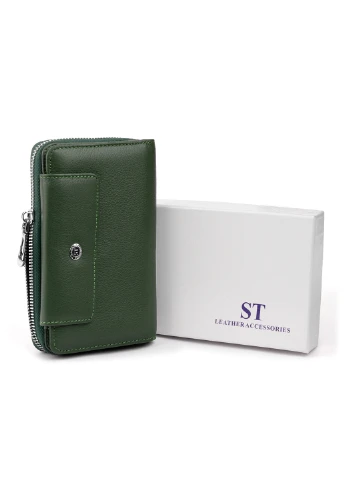 Жіночий шкіряний гаманець 19х9,5х2,5 см st leather (252127699)