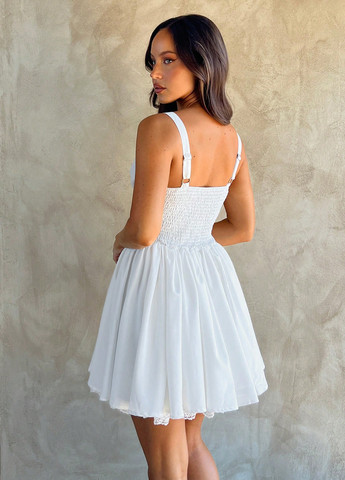 Білий кежуал сукня кльош SHEIN однотонна