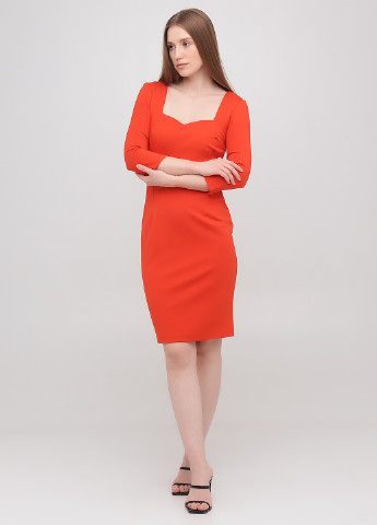 Яскраво-червона кежуал сукня футляр Boden однотонна
