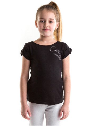 Черная летняя футболка с коротким рукавом Wojcik