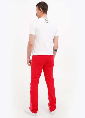 Красные демисезонные прямые джинсы Boohoo